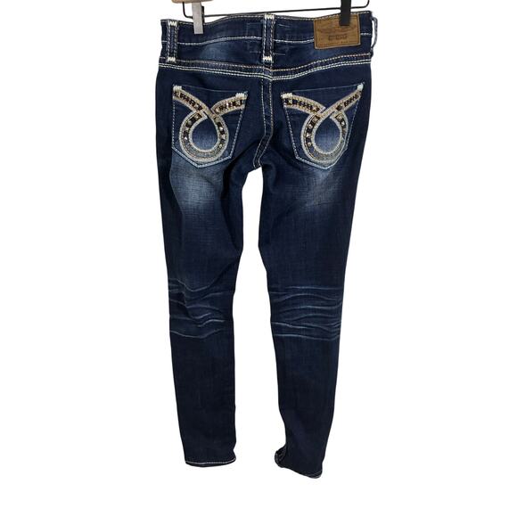 Big Star Jenae Skinny Stretch Jeans Cowboy Rodeo Ranch Low Rise Denim Farmer - Picture 4 of 7